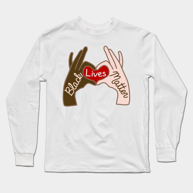 Black Lives Matter Black People Matters Long Sleeve T-Shirt by Catcrea